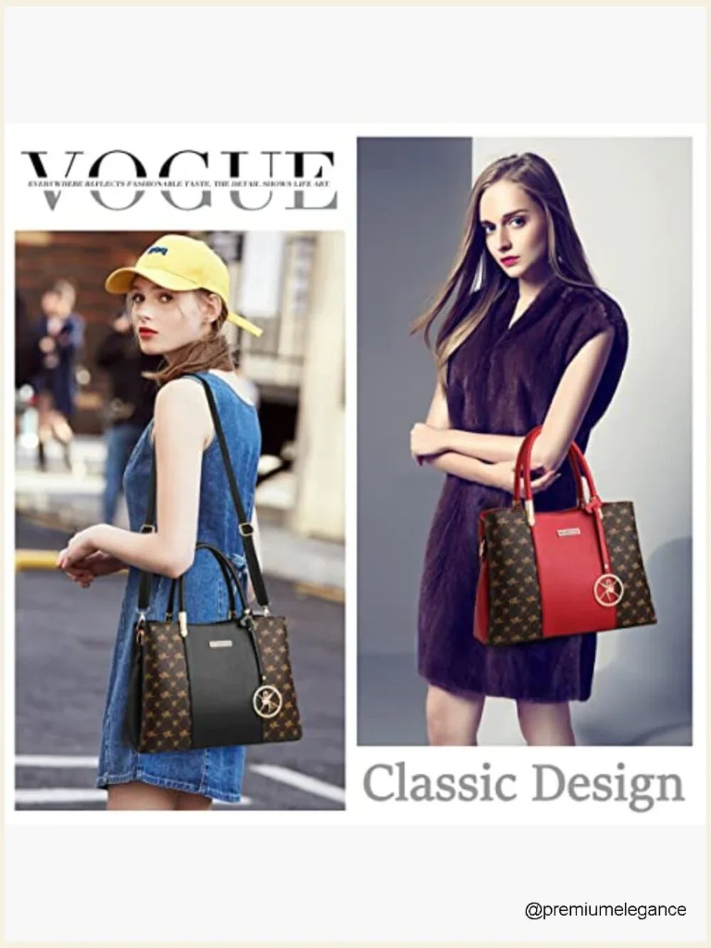 Top Handle Satchel Shoulder Bag Messenger Tote PU Leather
